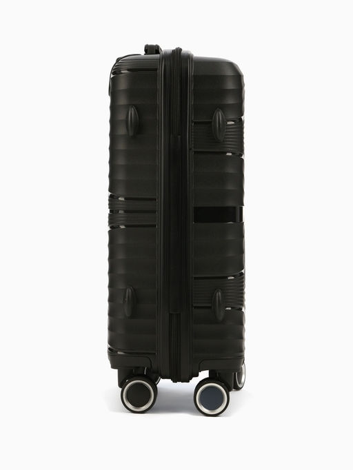 Чемодан на колёсах маленький 44 л (S), на молнии, кодовый замок, чёрный