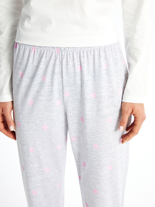 Beli Lastikli Puantiyeli Kad?n Pijama Alt