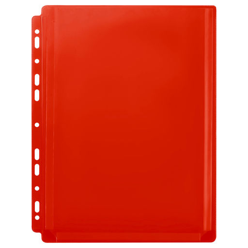 Файл-вкладыш А4.180 мкм, Calligrata TOP, ПВХ, с расширением, матовый, вертикальный, 5 штук, красный