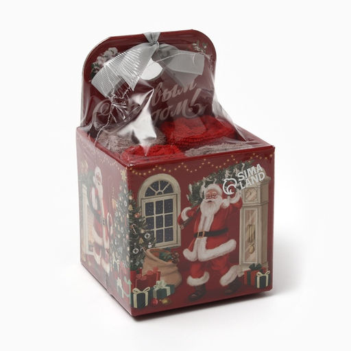 Набор махровых полотенец Этель Санта 30?30 см-4 шт., хл 340 г/м?