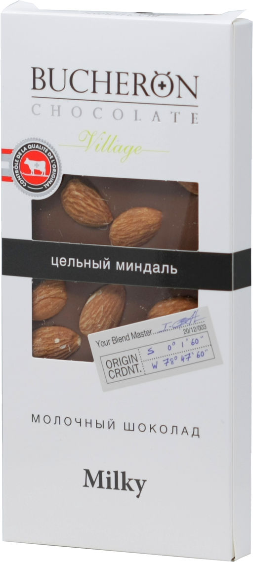 BUCHERON. Village. Молочный с цельным миндалем 85 гр. карт.упаковка