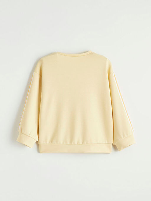 Bask?l? K?z ?ocuk Soft Touch Sweatshirt