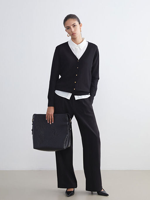 V Yaka Kad?n Triko H?rka