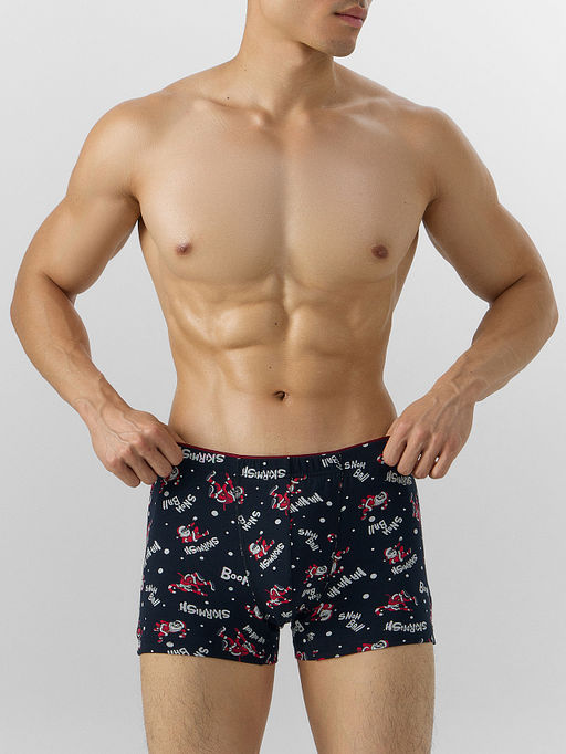 Цена за 2 штуки! Трусы боксеры мужские с новогодним принтом - Mark formelle фото 2