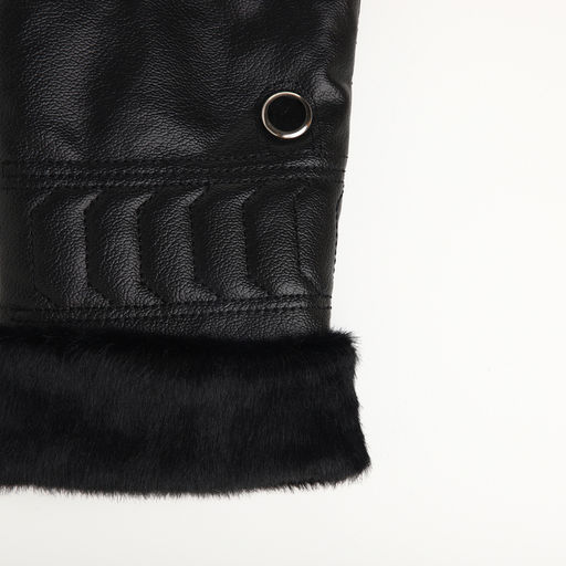 Перчатки мужские, безразмерные, с утеплителем, чёрная