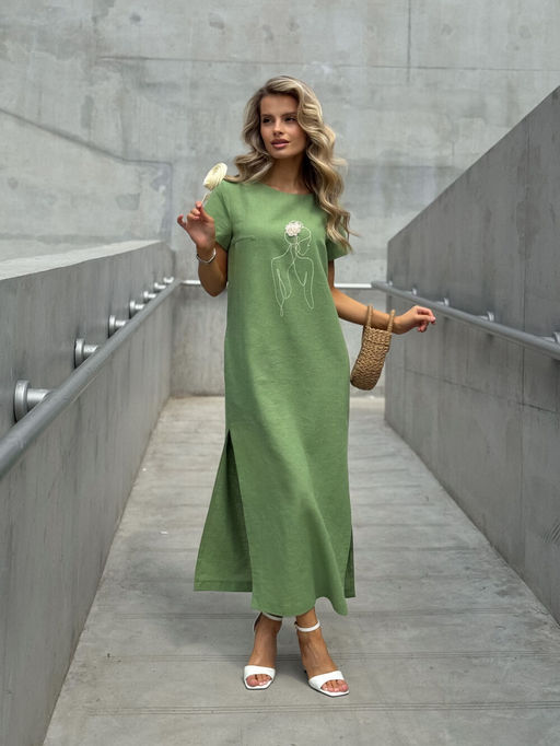 Платье DilanaVIP 2100 зеленый - Dilana vip фото 2