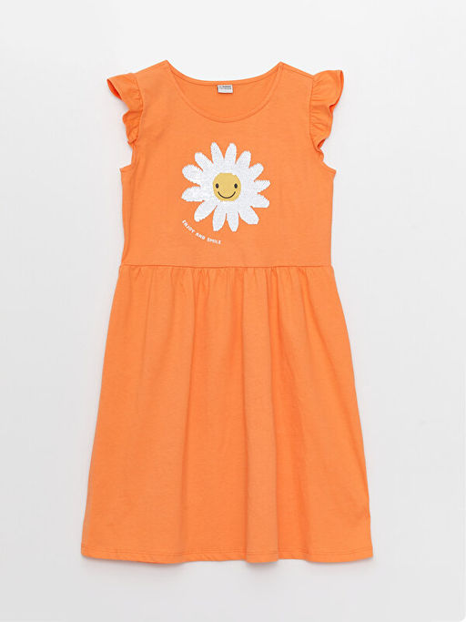 Bisiklet Yaka ?ift Y?nl? Payetli K?z ?ocuk Elbise - Waikiki фото 2