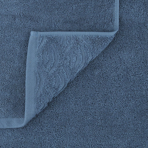 Полотенце махровое "Волна" 50х90см, хлопок 100%, стальной синий (Китай)