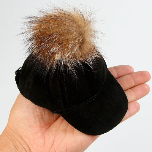 Кепка для кукол с меховым помпоном, цвет чёрный - Simaland фото 5