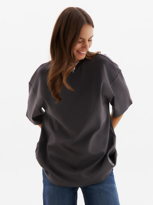 Футболка женская MINAKU, over size (44-48), тёмно-серая