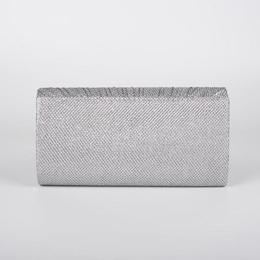 Клатч женский, отдел на клапане, длинная цепь, цвет серебристый - Simaland фото 2