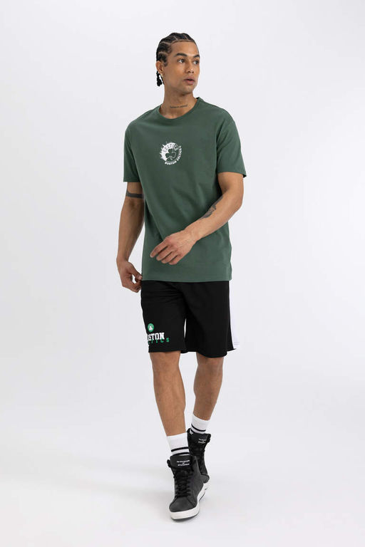 DeFactoFit Футболка стандартного кроя с короткими рукавами и круглым вырезом NBA Boston Celtics  фото 2