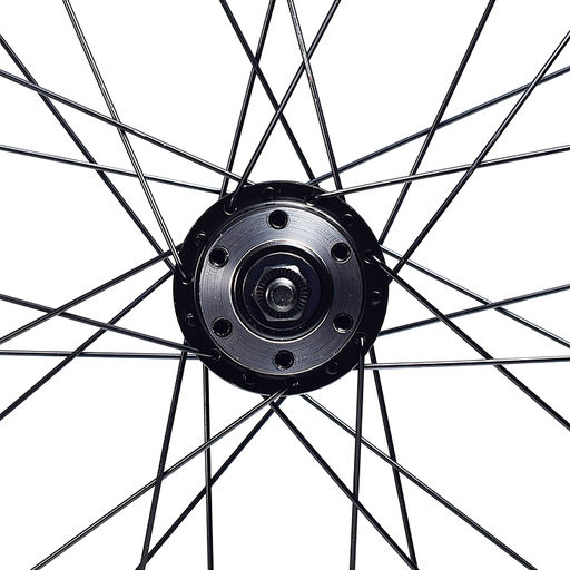 Колесо велосипедное 20" заднее в сборе, алюминий, под трещ, диск 6-болт, без гаек