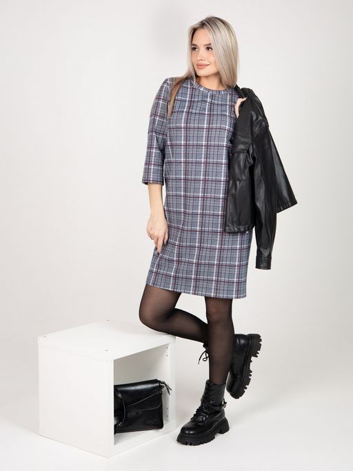 Платье женское П-139 (футер с лайкрой) Бордовая