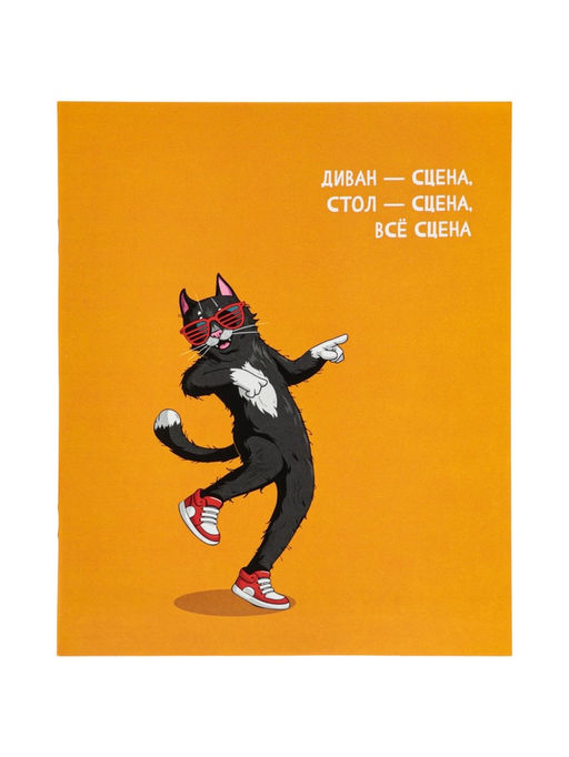 Тетрадь 10 штук, 24 листа в линейку «Кошачьи мемы», блок офсет, 5 видов