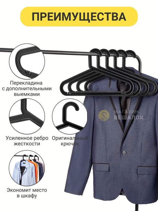 Икея!!! Вешалка взрослая черная 10 шт - Магазин вешалок фото 4