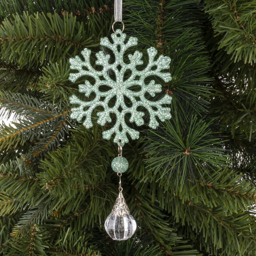 Украшение новогоднее "Снежинка", L6,5 W2 H15 см