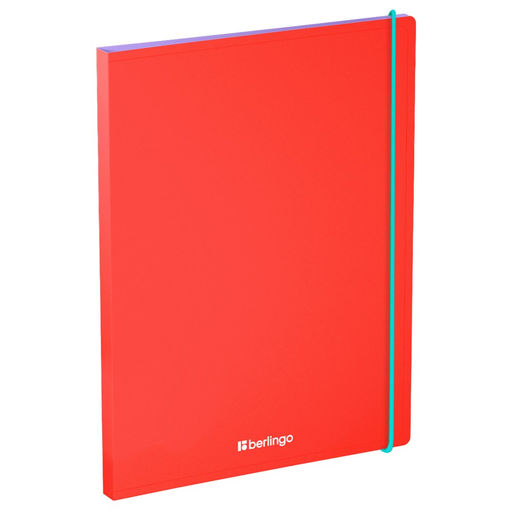 Папка с пруж. скоросшивателем BERLINGO "Raze" красная (FS4_17151) 600мкм, 17мм, покрытие soft-touch