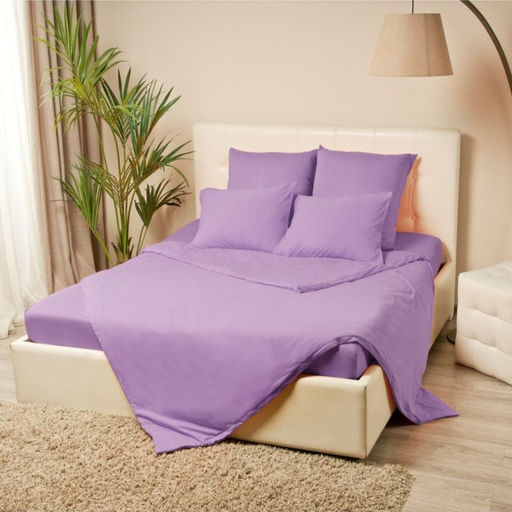 Простыня на резинке Купу-купу, 140х200х20 см, сиреневый, трикотаж - Kupu-kupu фото 2