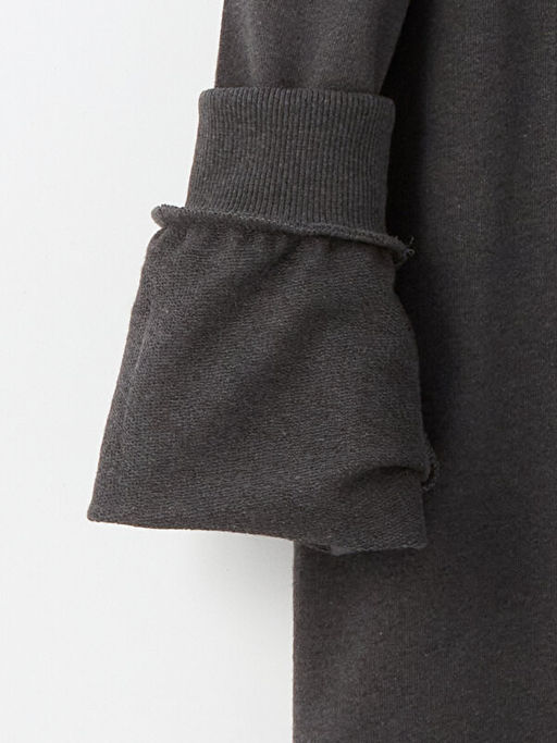 Kap??onlu Lilo ve Stitch Bask?l? Uzun Kollu K?z ?ocuk Sweatshirt