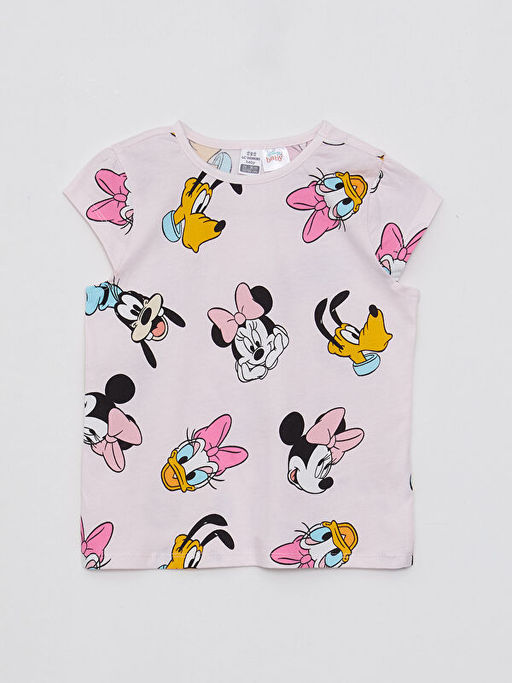Bisiklet Yaka K?sa Kol Minnie Mouse Bask?l? K?z Bebek Pijama Tak?m? - Waikiki фото 2