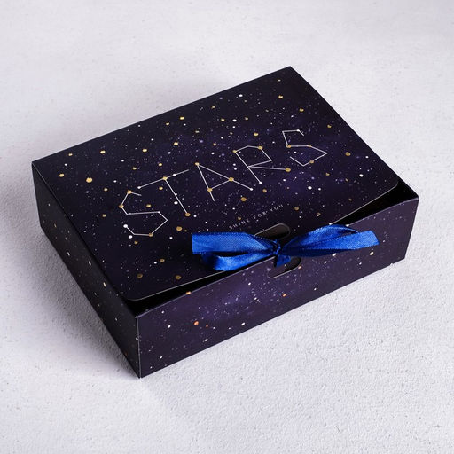 Цена за 2 шт. Коробка подарочная, упаковка, «Космос: Stars», 16.5×12×5 см, БЕЗ ЛЕНТЫ