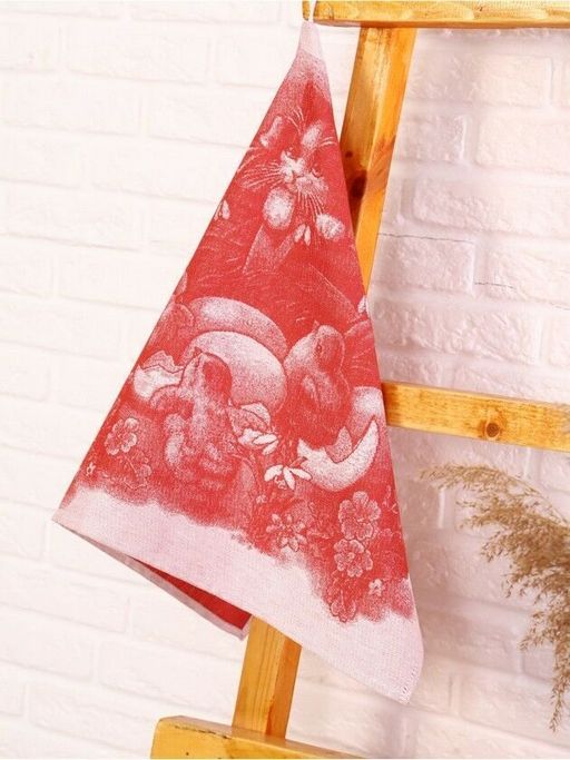 Полотенце жаккардовое Премиум Котята-Цыплята 50*70 см. - Лен поволжья фото 2