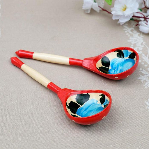 Ложка деревянная «Матрёшка», полубаская, 19×6 см, МИКС