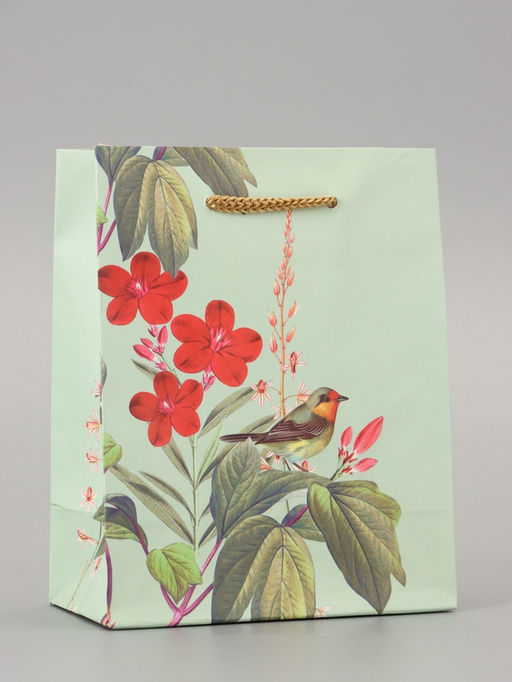 Цена за 4 шт. Пакет подарочный ламинированный «Птичка» 11.5×14.5×6.5 см
