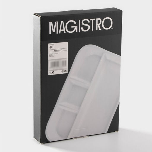 Менажница Magistro «Бланш», 31×21×3.5 см, 4 ячейки, фарфор, белая