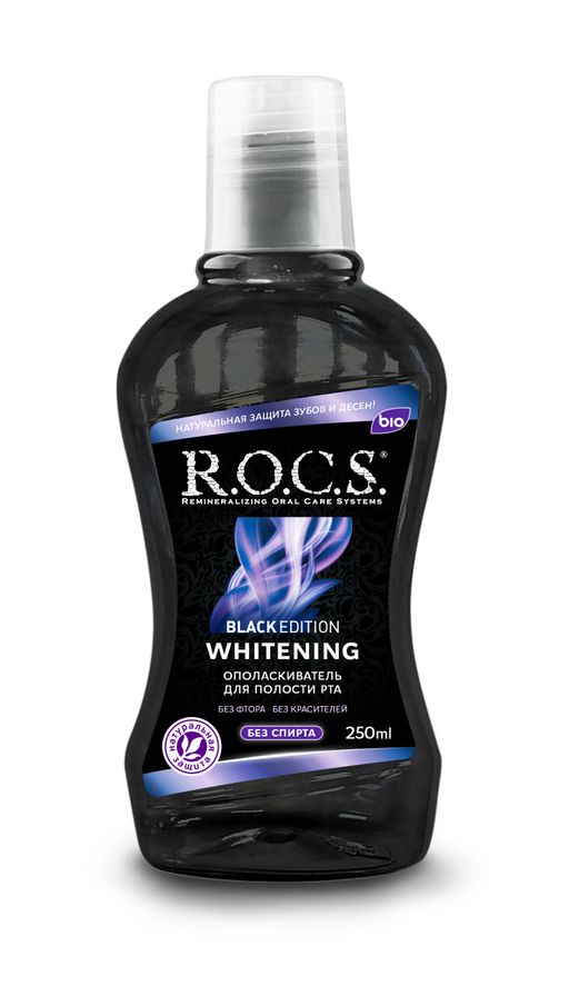Ополаскиватель отбеливающий R.O.C.S. Black Edition, 250 мл ROCS/РОКС  фото 2