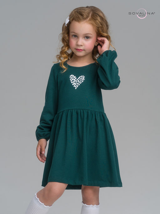 Платье Моана изумруд-лав