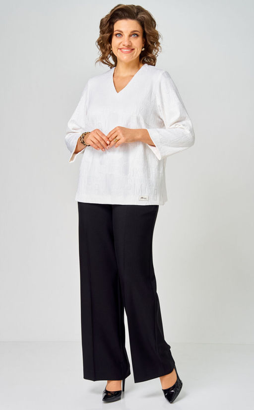 Блуза БелЭльСтиль 880 белый принт фото 5