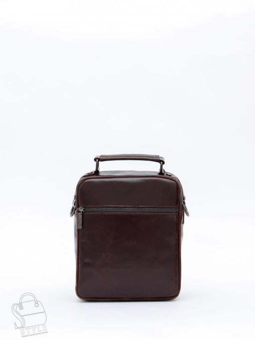 Сумка мужская кожаная 66621M brown Fuzhiniao