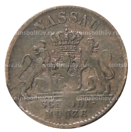 1 пфенниг 1860 года Германские государства Нассау