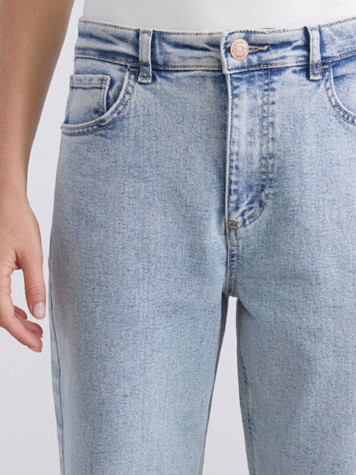 Straight Fit Kad?n Jean Pantolon