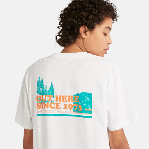 Женская футболка Timberland BACK GRAPHIC TEE белая  фото 4