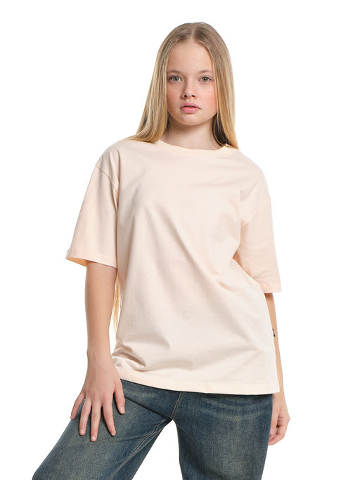 Футболка однотонная база 22-1405 персиковый - Mini maxi фото 8