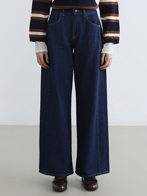 Wideleg Kad?n Jean Pantolon