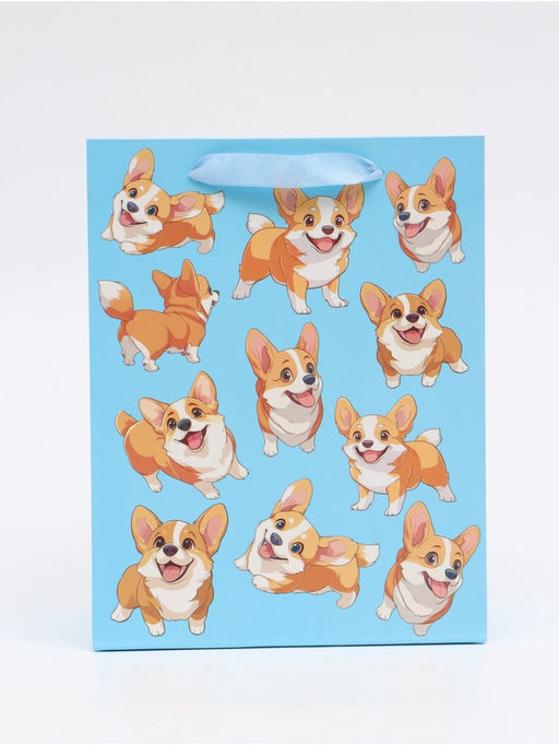 Цена за 2 шт. Пакет подарочный «Милые пёсики», MS 18 × 23 × 10 см