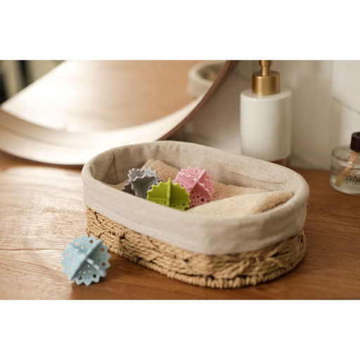 Цена за 3 шт. Шарики для стирки пуховиков и одеял Доляна, 4 шт, d=5 см, цвет розовый  фото 11