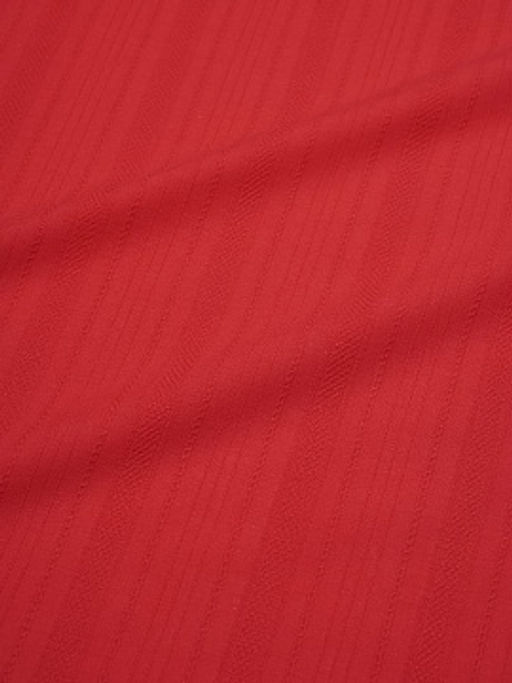 Фактурный хлопок Рельефные полоски цв.красный, ш.1.4м, хлопок-100%, 115гр/м.кв