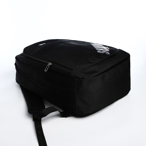 Рюкзак молодёжный из текстиля на молнии, 4 кармана, цвет чёрный/красный - Simaland фото 3