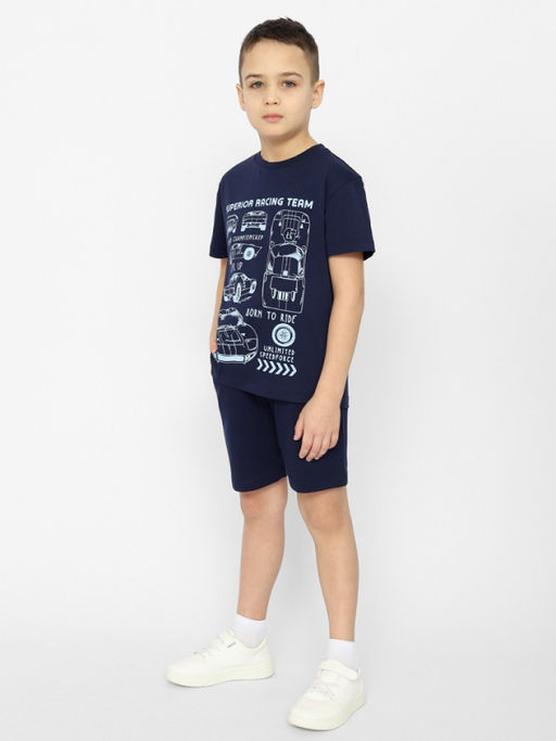 CRB wear/CSKB 63655-41 Футболка для мальчика,темно-синий/Ex.Cherubino  фото 3
