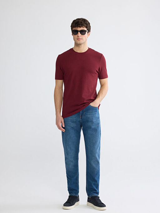 Bisiklet Yaka Penye Erkek Ti??rt