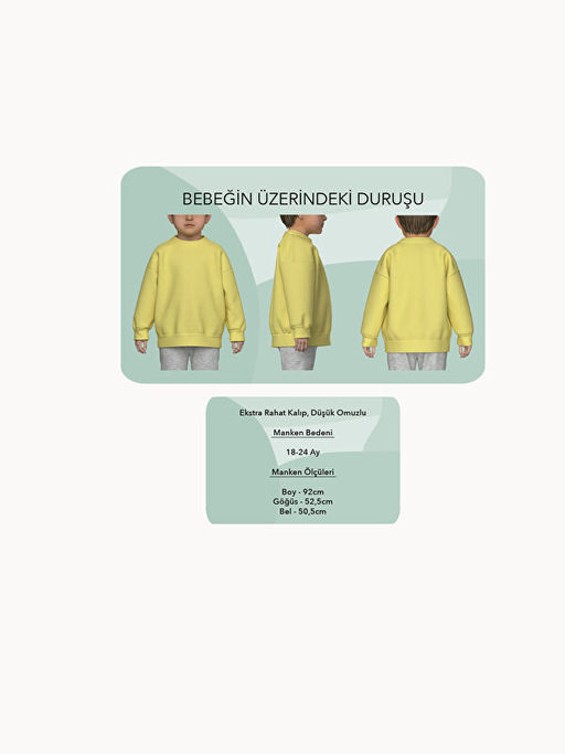 Bisiklet Yaka Uzun Kollu Y?lba?? Temal? Erkek Bebek Sweatshirt - Waikiki фото 3