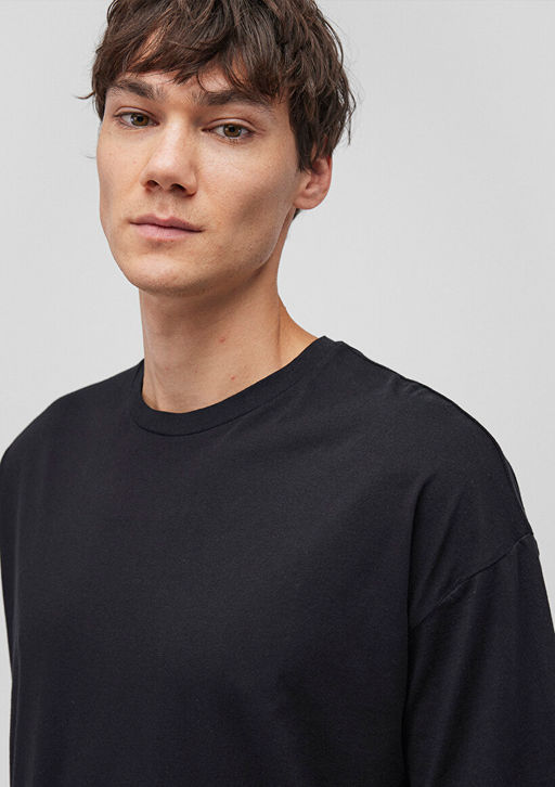2li Oversize Siyah Basic Ti??rt Seti - Mavi фото 7