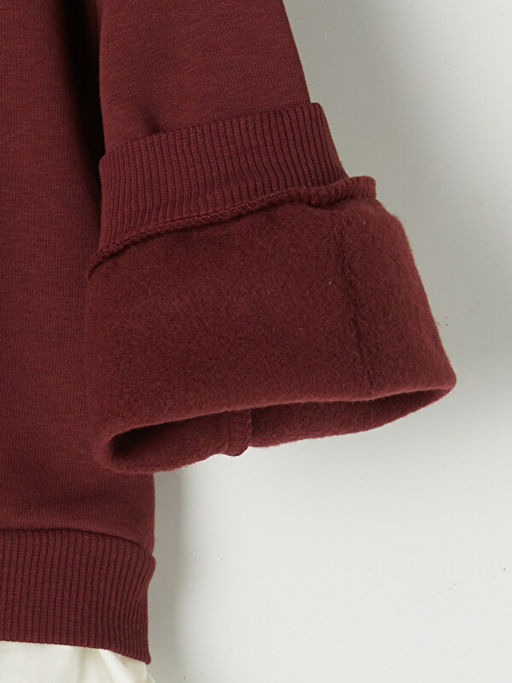 Ta?l? K?z ?ocuk Kal?n Sweatshirt