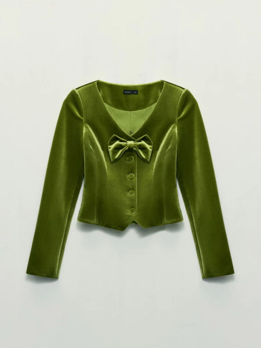 Приталенный жакет с бантом / Zarina