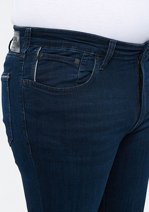 Hasan Mavi Black M?rekkep Mavi Jean Pantolon  фото 5